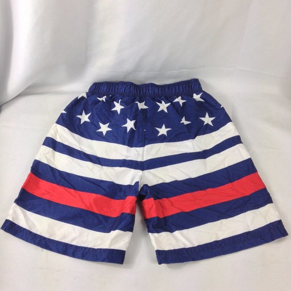 Revolution Stars & Stripes Boy's Swim Trunks Sz L 12/14 - Picture 2 of 7